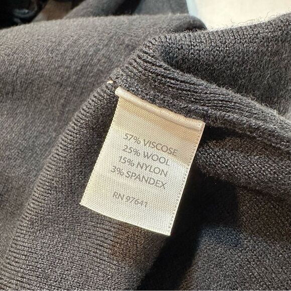 J. Jill Black Sweater Knit Dress Wool Blend Knee Length Size S - Picture 9 of 12